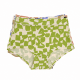 High Waist Under Things - Checks - Matcha