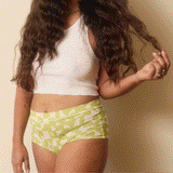 High Waist Under Things - Checks - Matcha