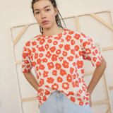 Studio Tee - Celeste in Tomato & Natural