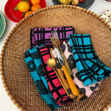 Everyday Napkins - Darby - Midnight - Raspberry