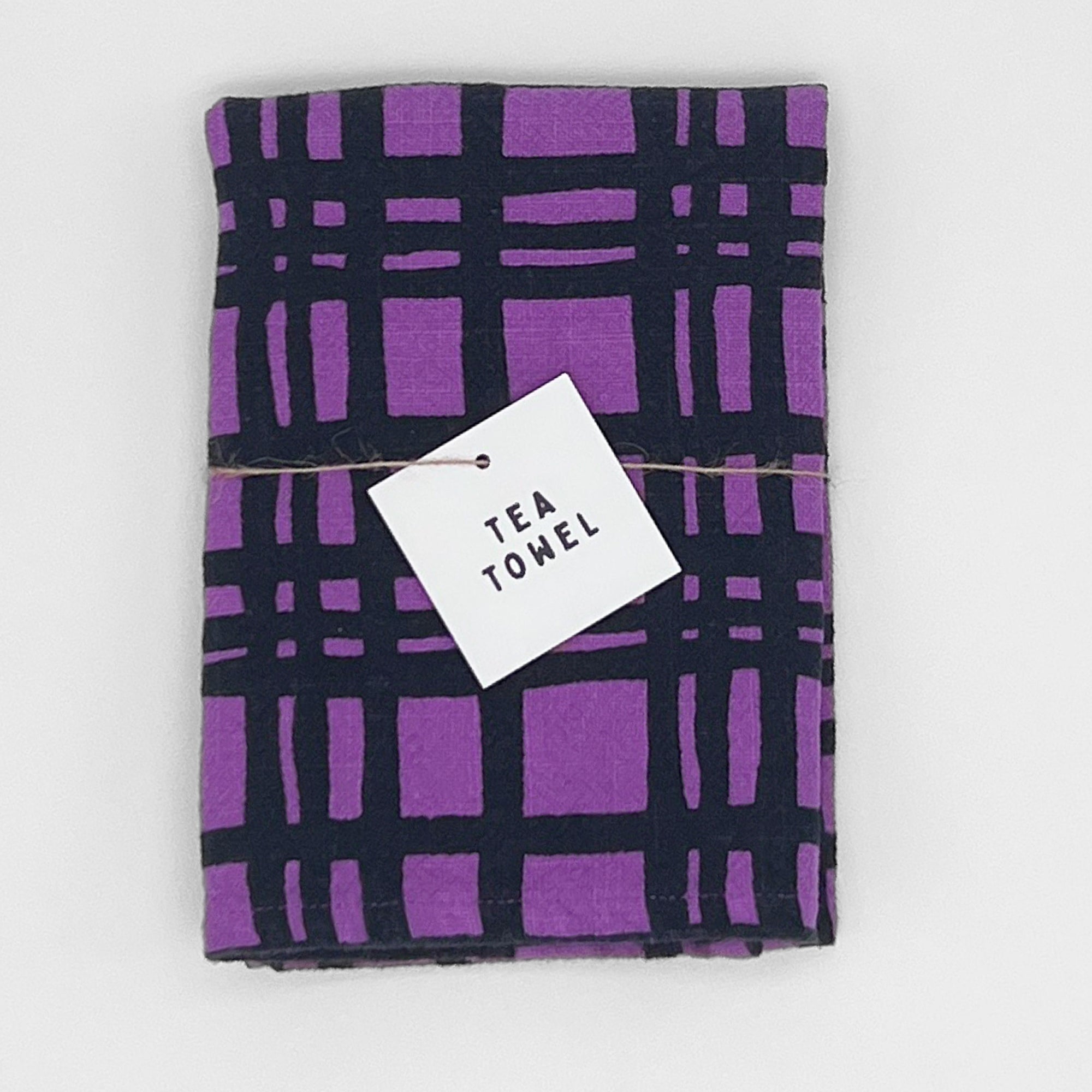 Tea Towel - Darby - Midnight - Bougainvillea