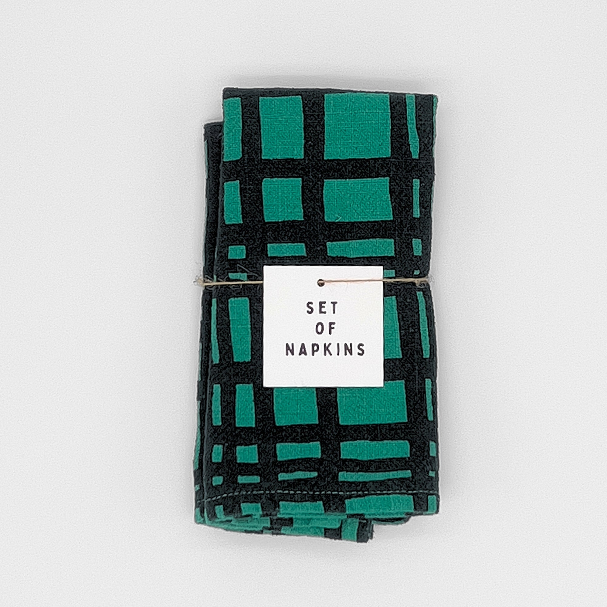 Everyday Napkins - Darby - Midnight - Lucky Green