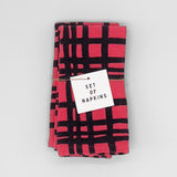 Everyday Napkins - Darby - Midnight - Raspberry
