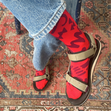 Dashes and Moons Crew - Tomato & Maroon