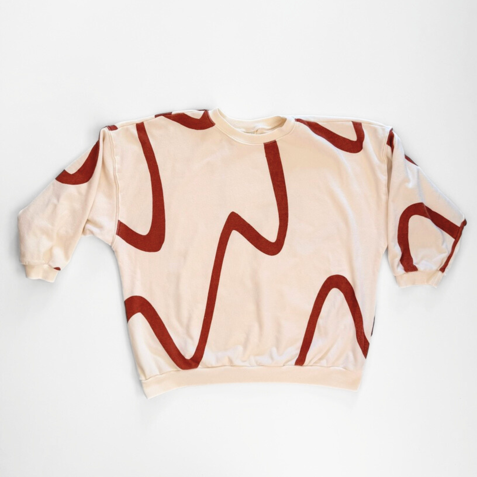 The Stevie Sweatshirt - Ziggy in Brick & Natural