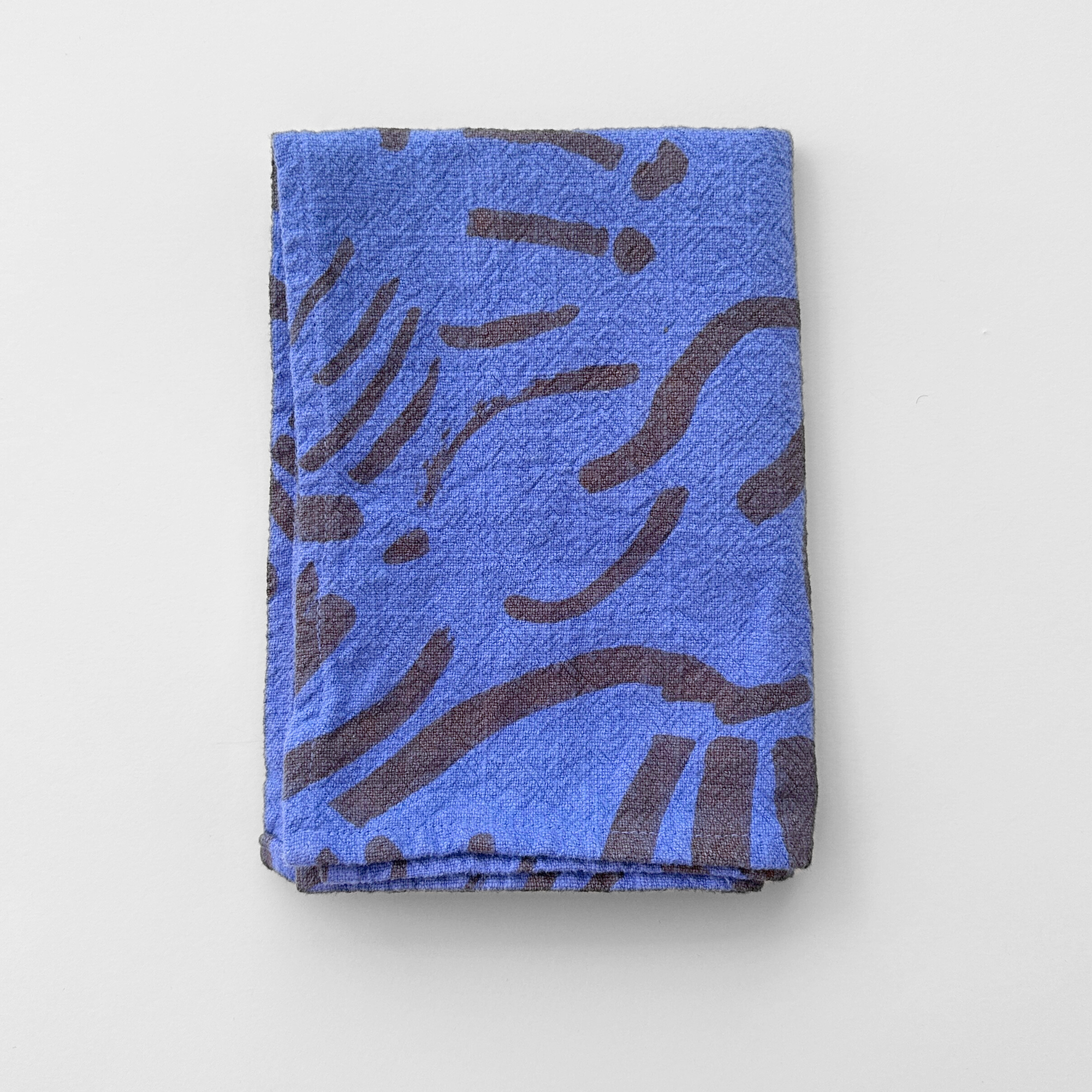 Tea Towel - Fold - Camel - Amparo Blue