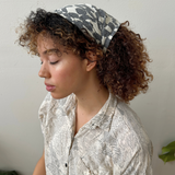 Bandana - Checks - Faded Black - Natural