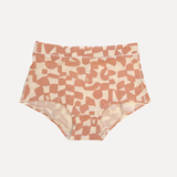 High Waist Under Things - Checks - Dusty Pink