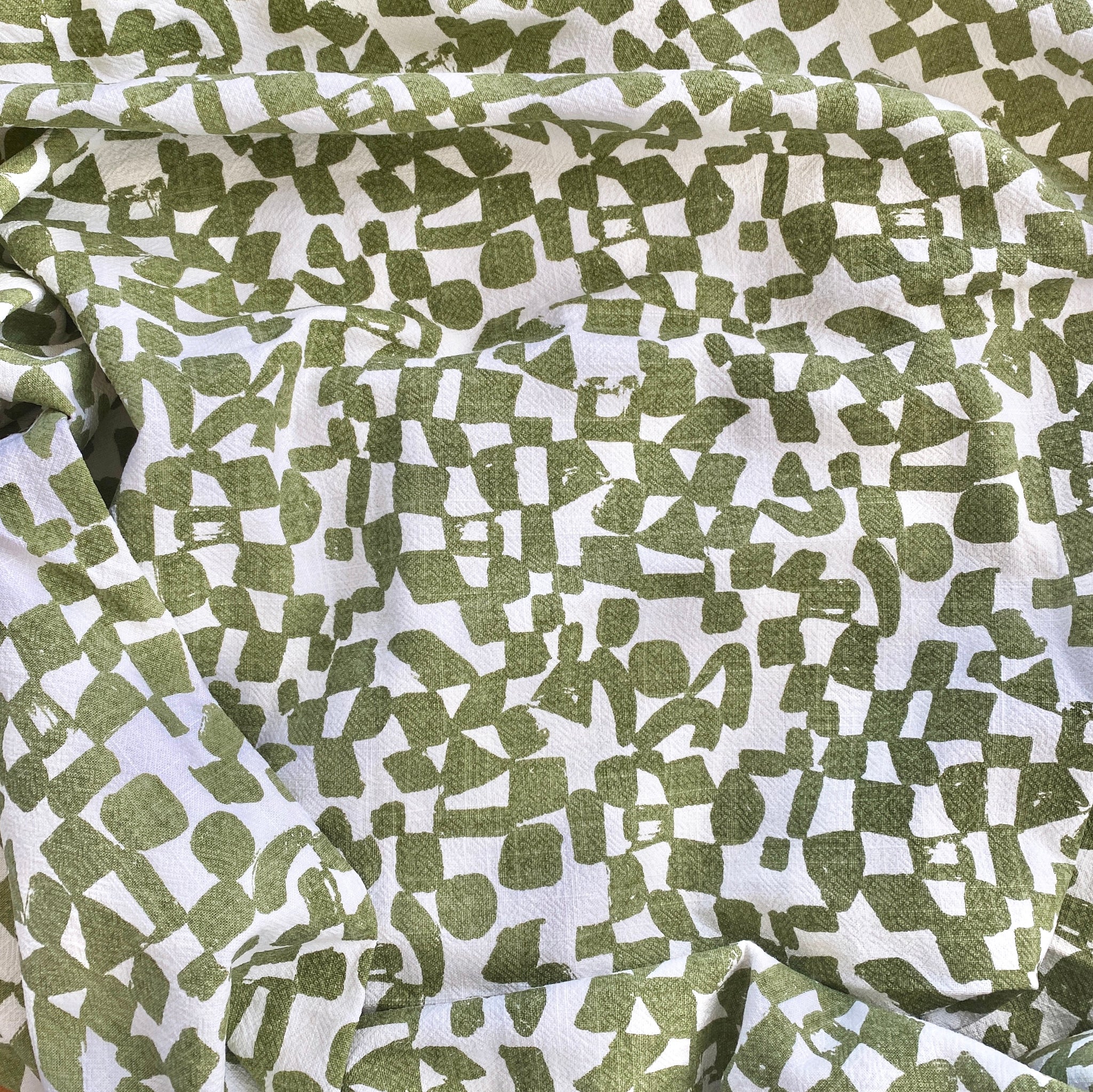 CHECKS in MATCHA - Fabric by the yard