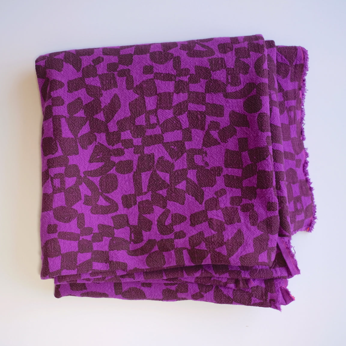 Overdyed fabric by the yard - Checks - Lentil - Violet