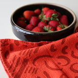 Everyday Napkins - Dashes & Moons - Brick- Tomato