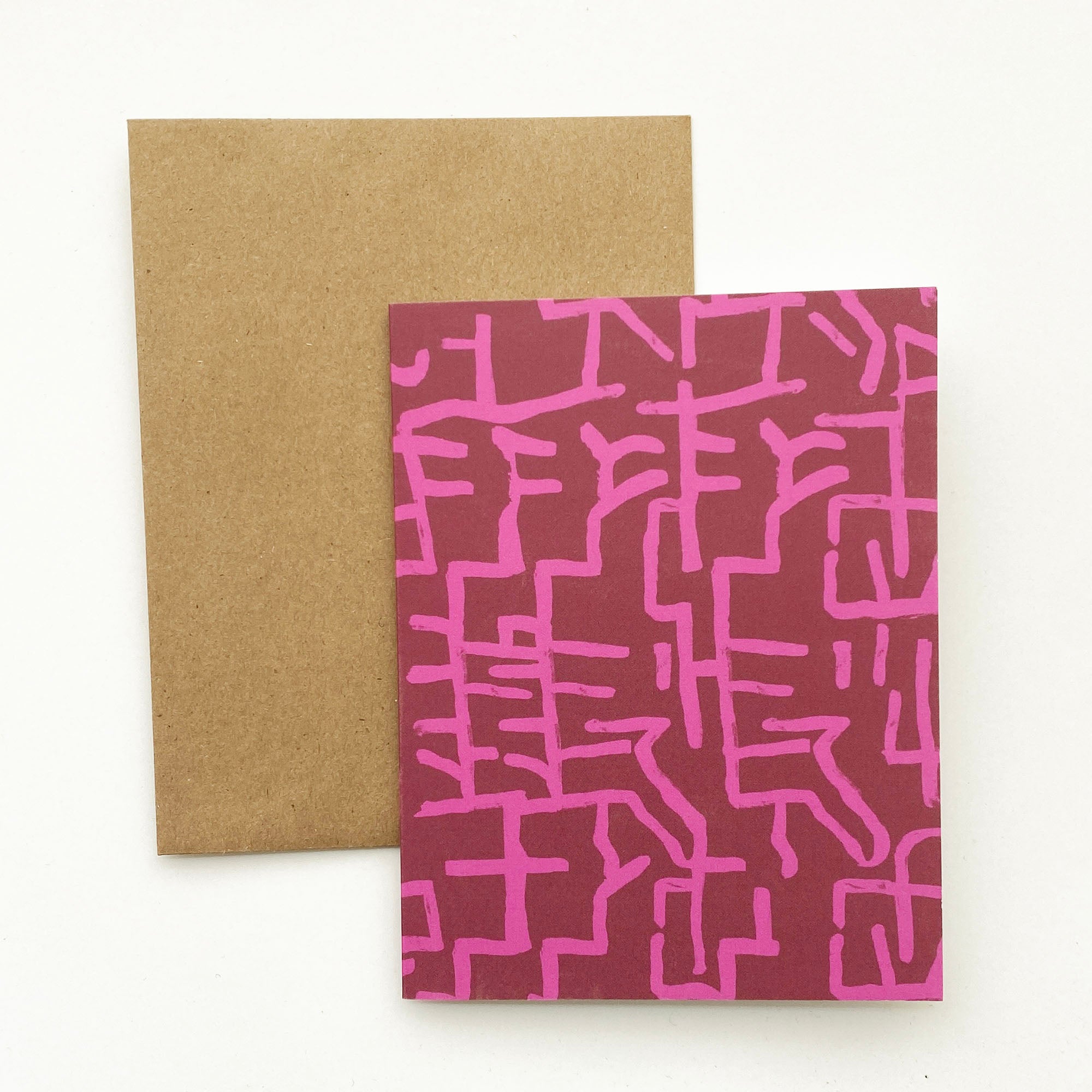 Greeting Card Set - Guston in Greens and Pinks