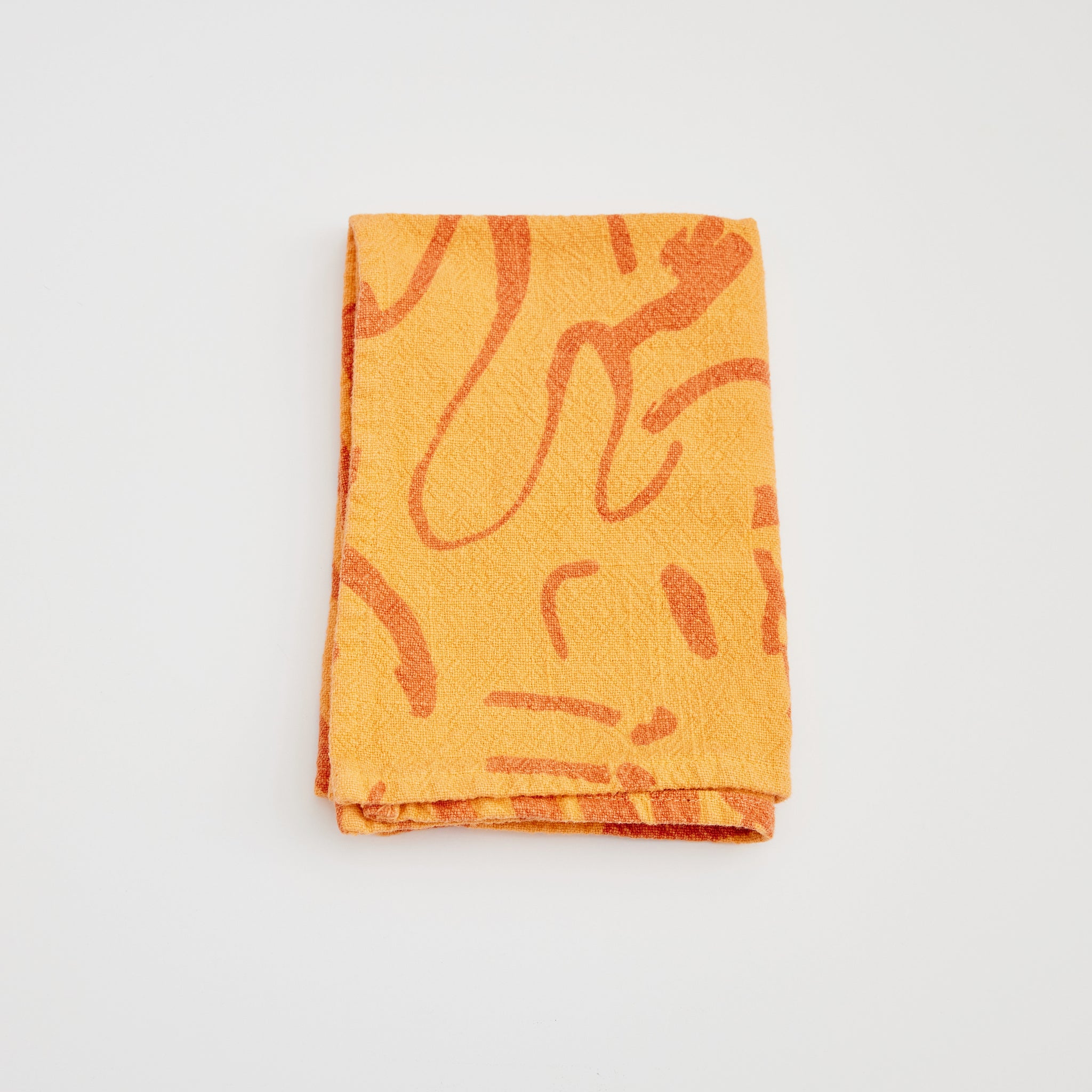 Tea Towel - Fold - Melon - Tangerine