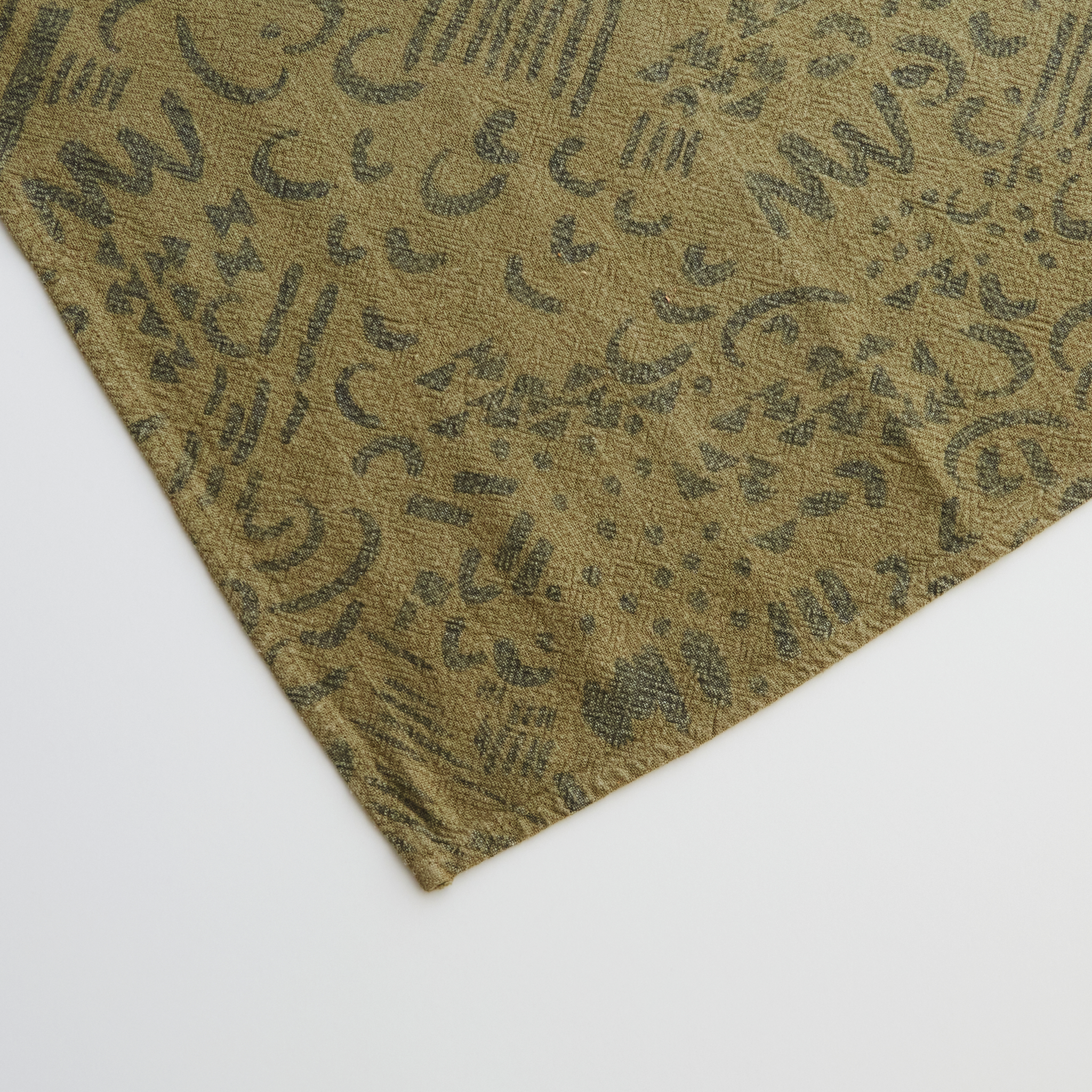 Tea Towel - Dashes & Moons - Charcoal - Khaki