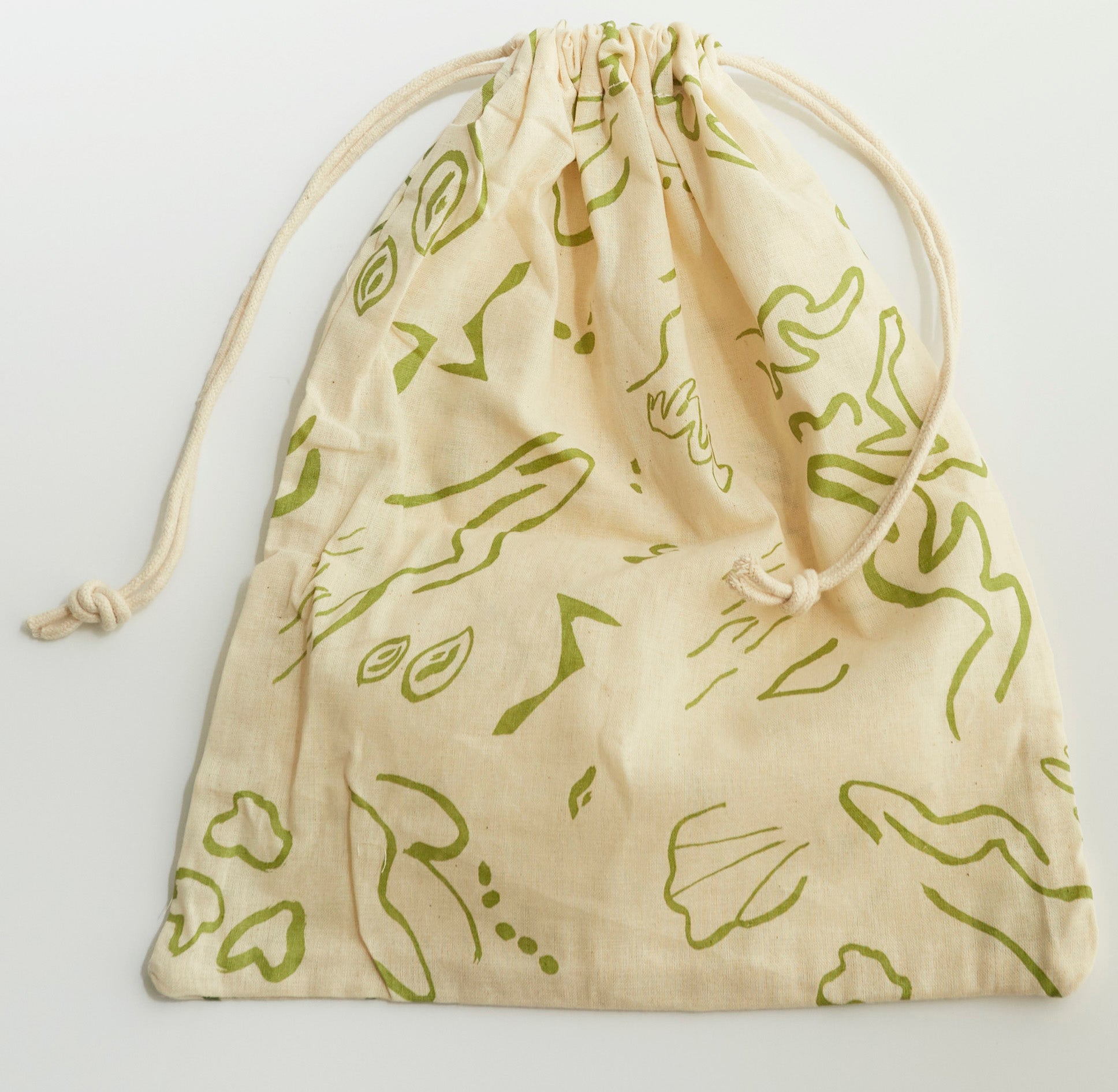 Reusable Cinch Bag - Little Moth - Sage