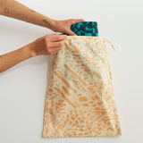 Reusable Cinch Bag - Dashes & Moons - Dusty Pink