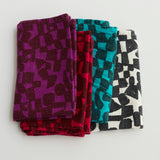 Tea Towel - Checks - Faded Black